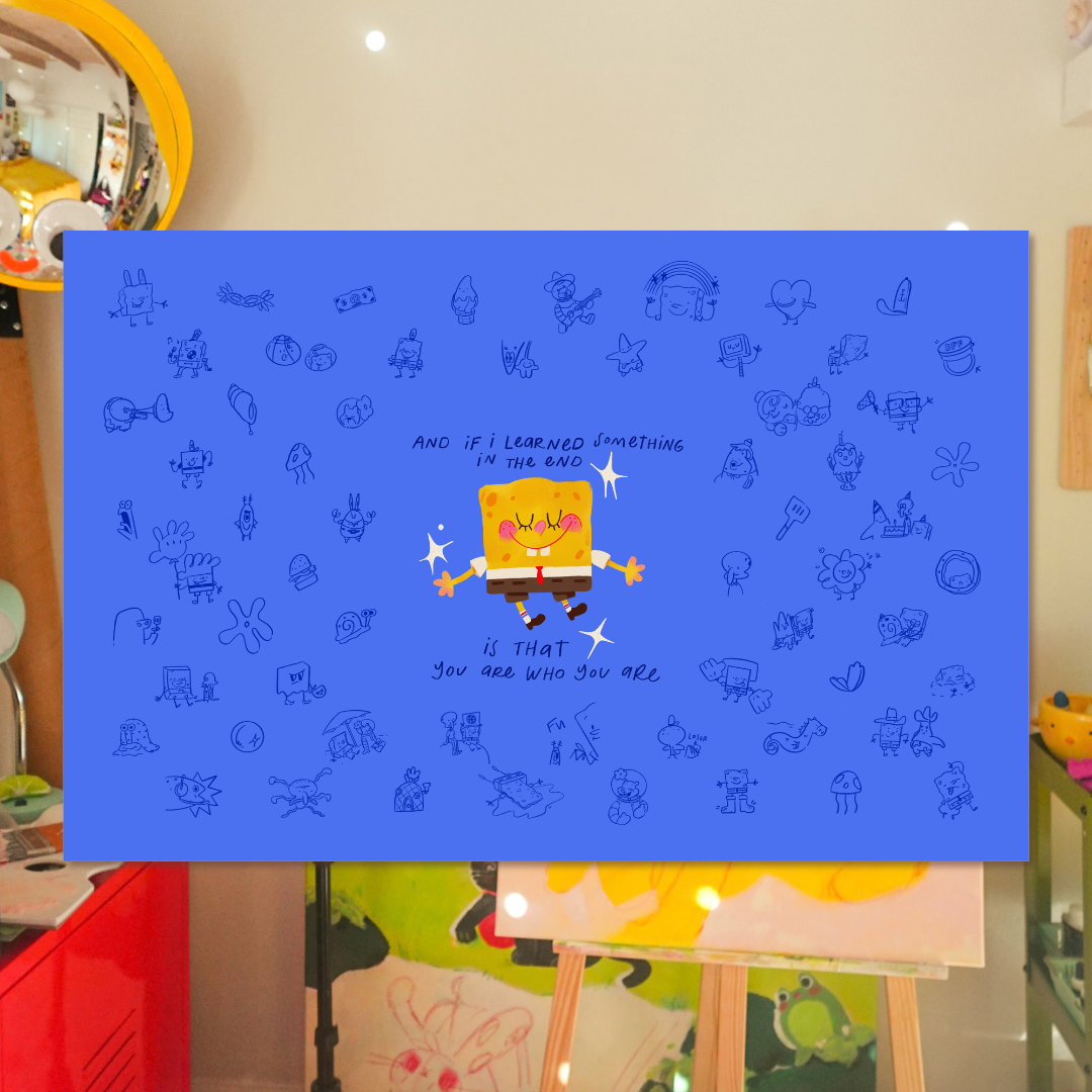 spongebob <3 - art print