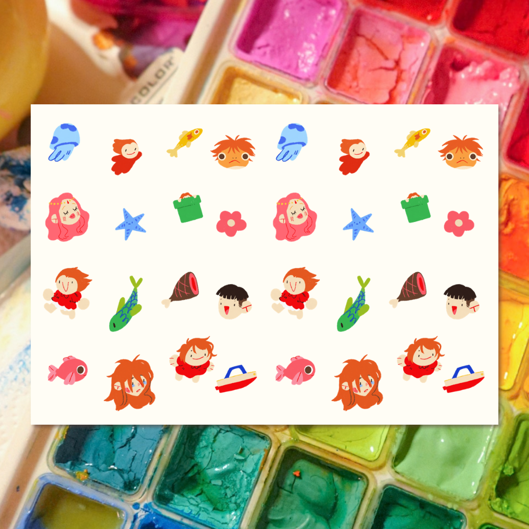 ponyo - sticker sheet