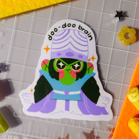 doo doo brain - sticker