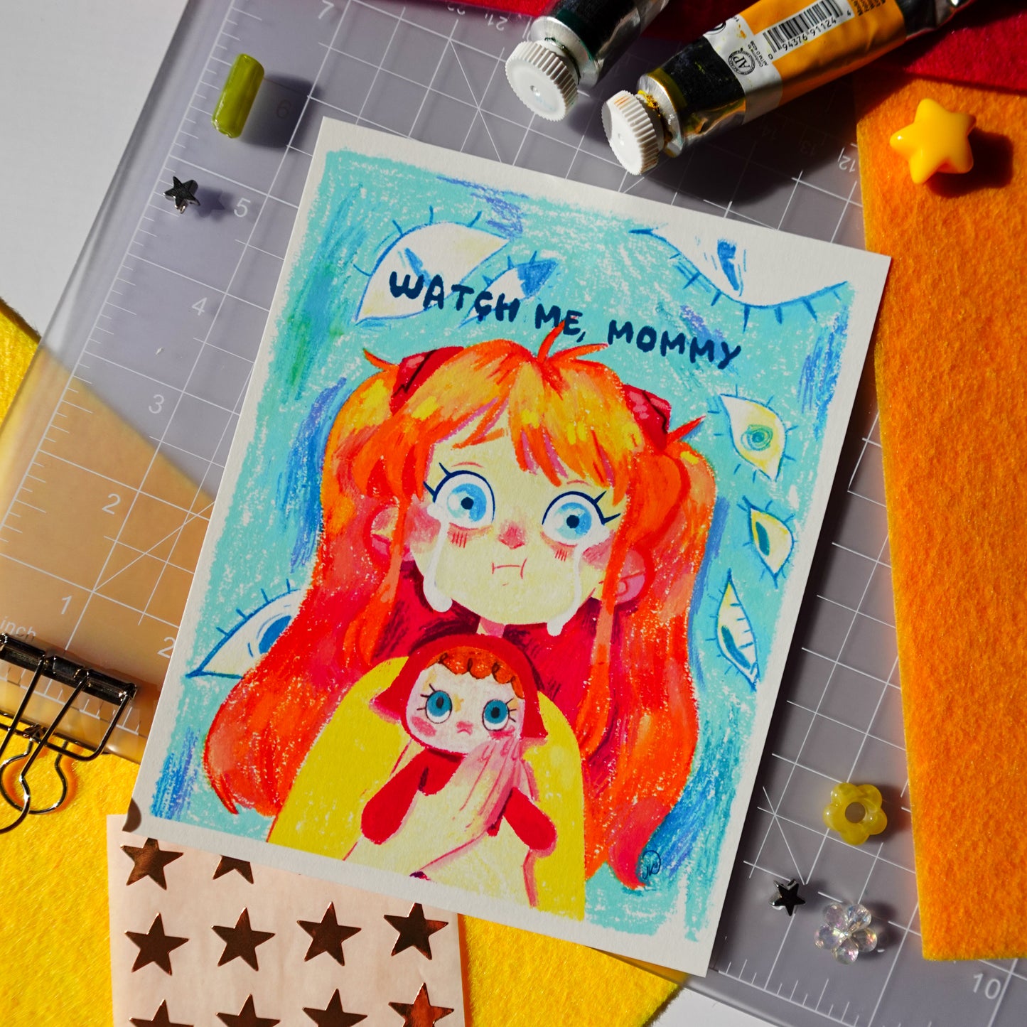 watch me, mommy - art print