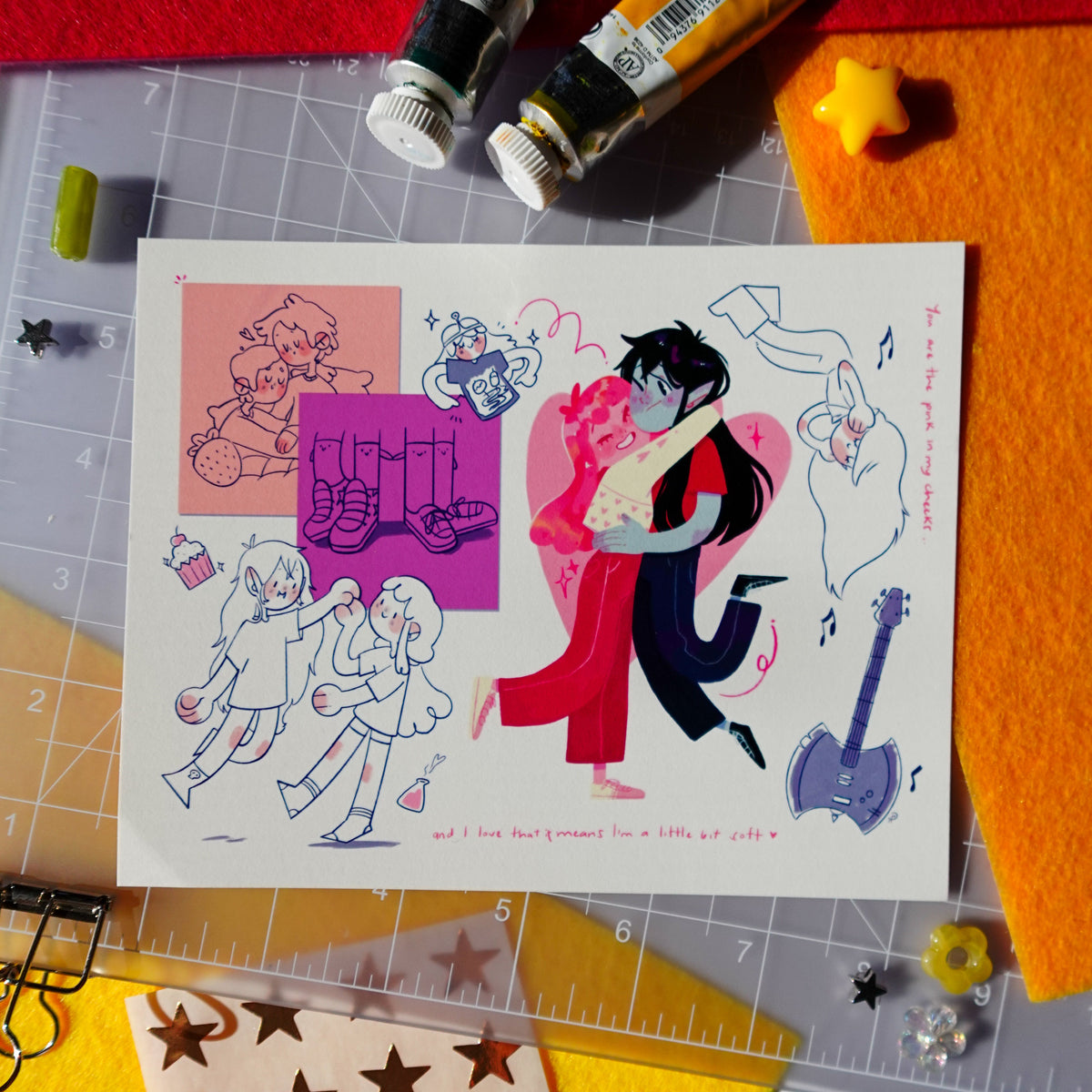 pb and marceline - art print