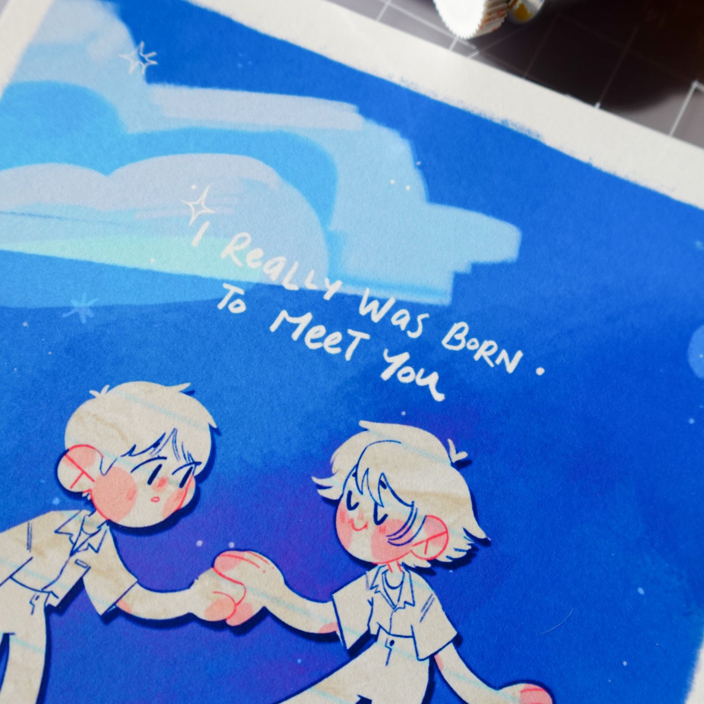 born to meet you - art print