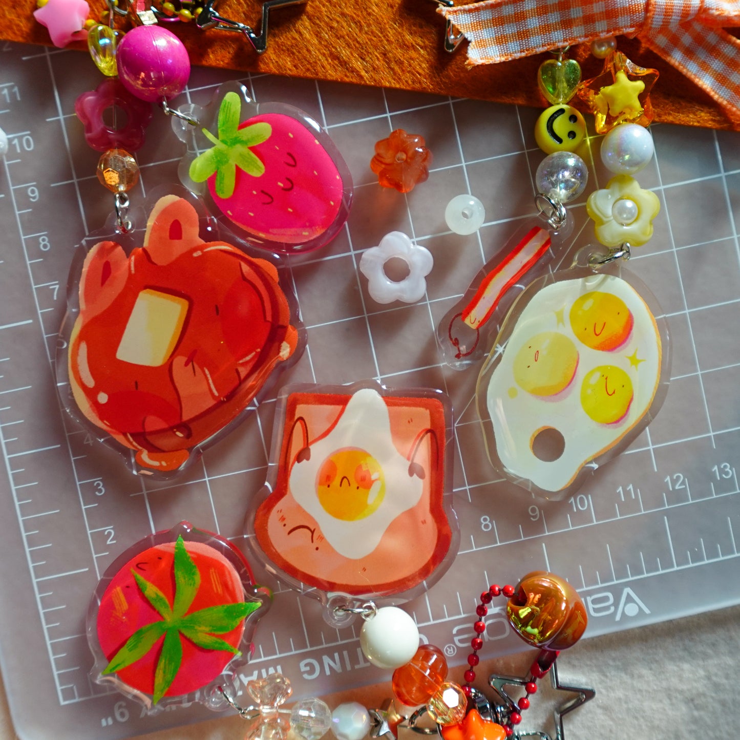 breakfast keychains