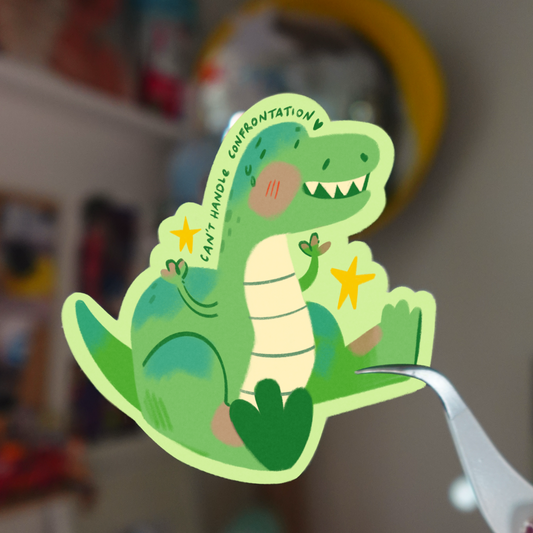 can't handle confrontation - sticker