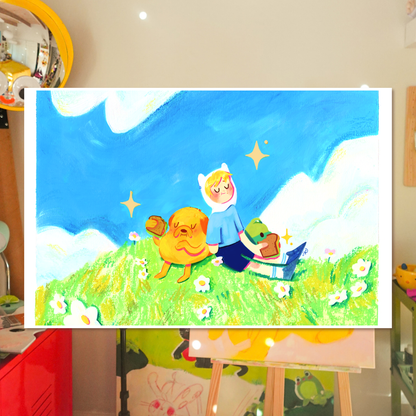 fin and jake - art print