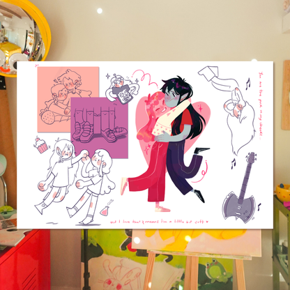 pb and marceline - art print