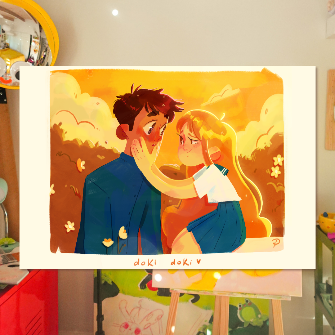 doki doki - art print