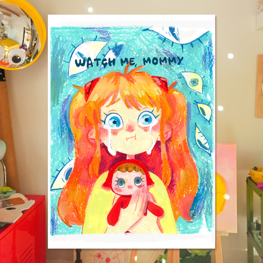 watch me, mommy - art print
