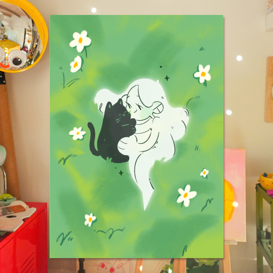 gatito conmigo - art print
