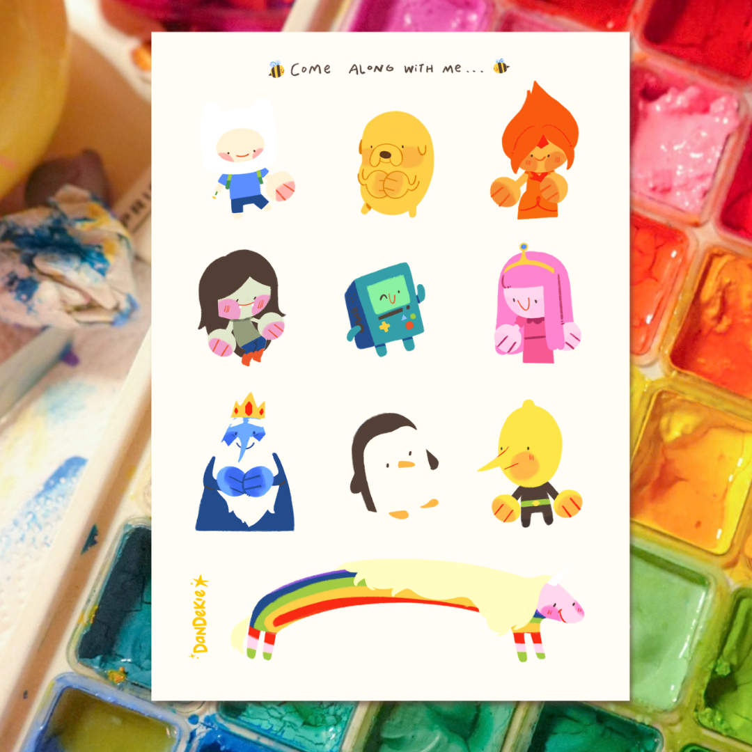 come along with me - sticker sheet