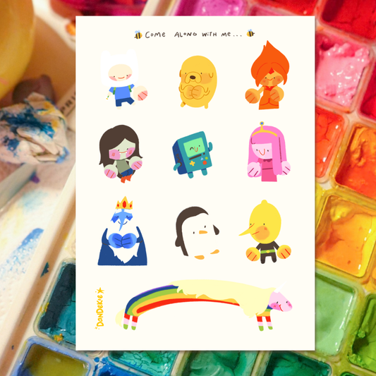 come along with me - sticker sheet