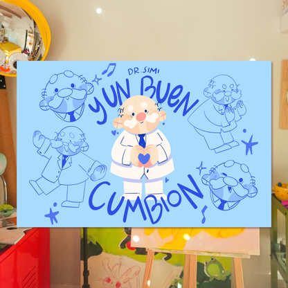 dr simi y un buen cumbion - art print