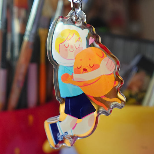 fin & jake besties - keychain