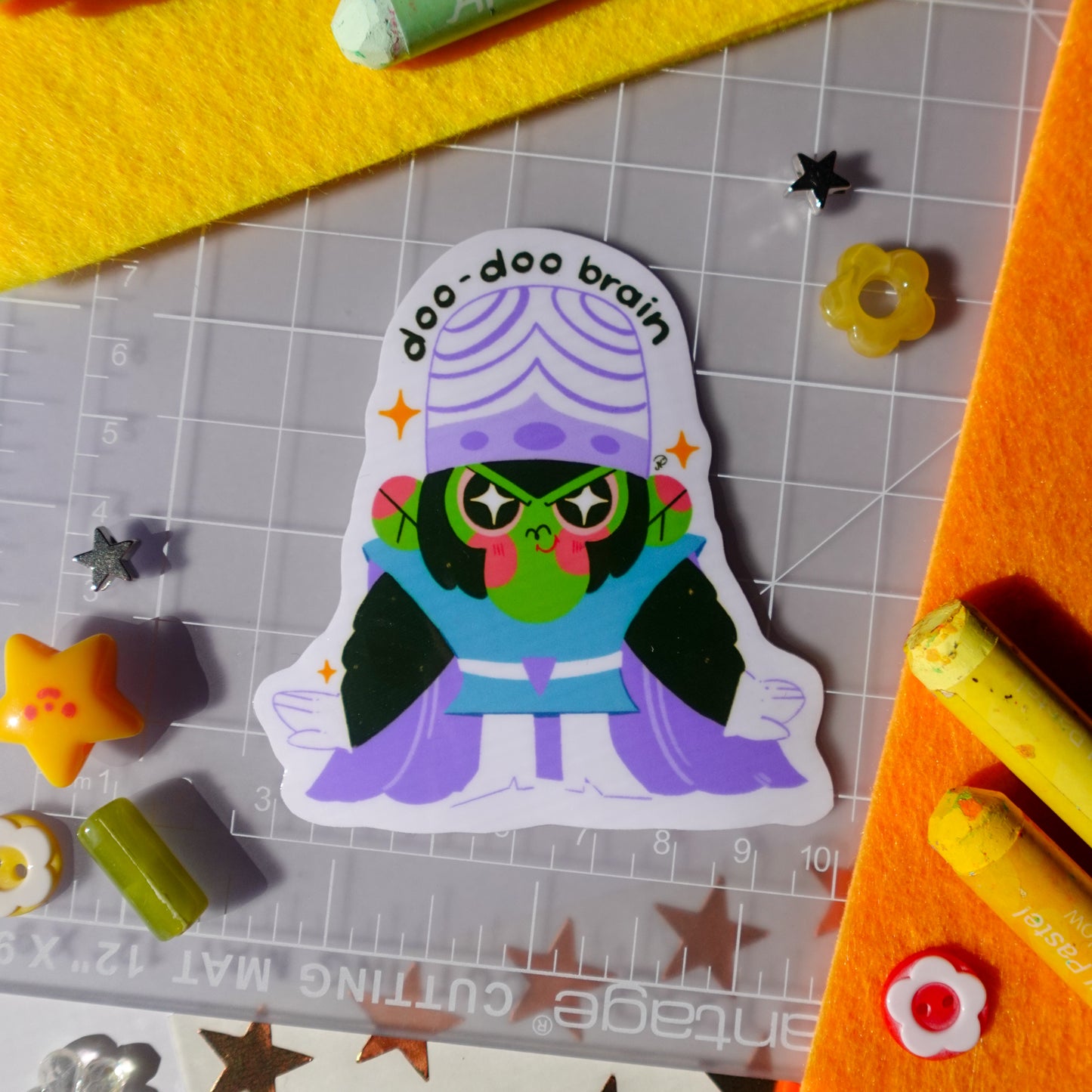 doo doo brain - sticker