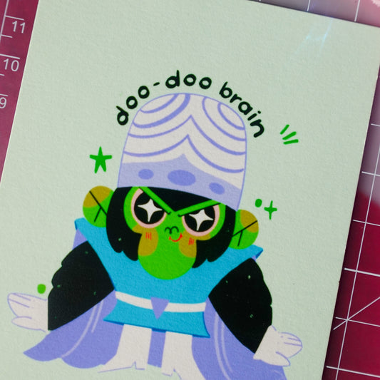 doo doo brain - mini art print