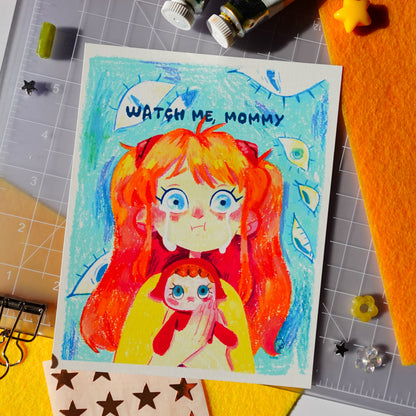 watch me, mommy - art print