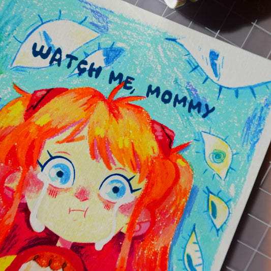 watch me, mommy - art print