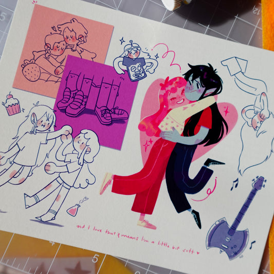 pb and marceline - art print