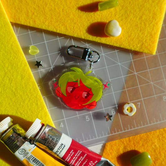 tomato girl -  keychain