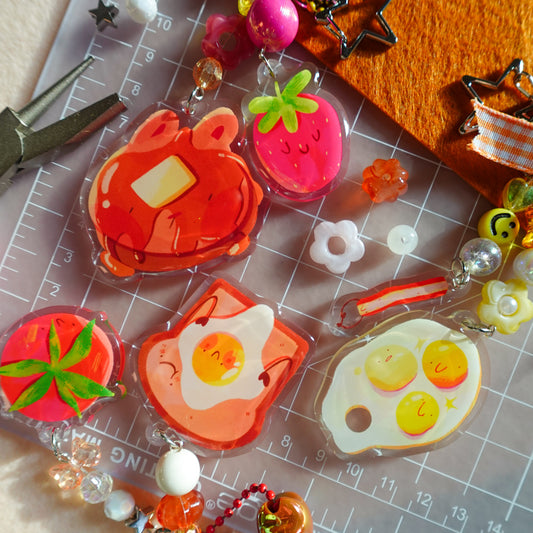 breakfast keychains