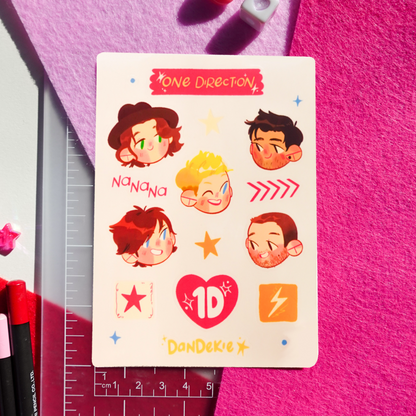 onedirection - sticker sheet