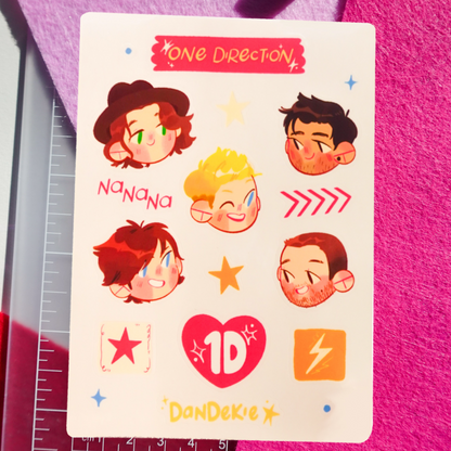 onedirection - sticker sheet