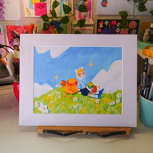 finn and jake amiguitos - medium art print