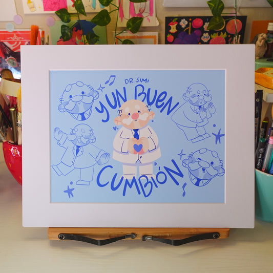 dr. simi y un buen cumbion - medium art print