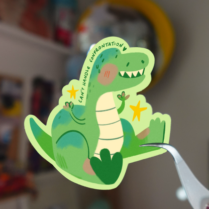 can't handle confrontation - sticker