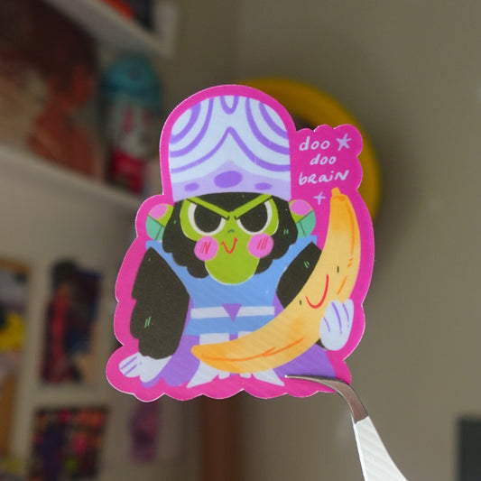 doo doo brain - sticker
