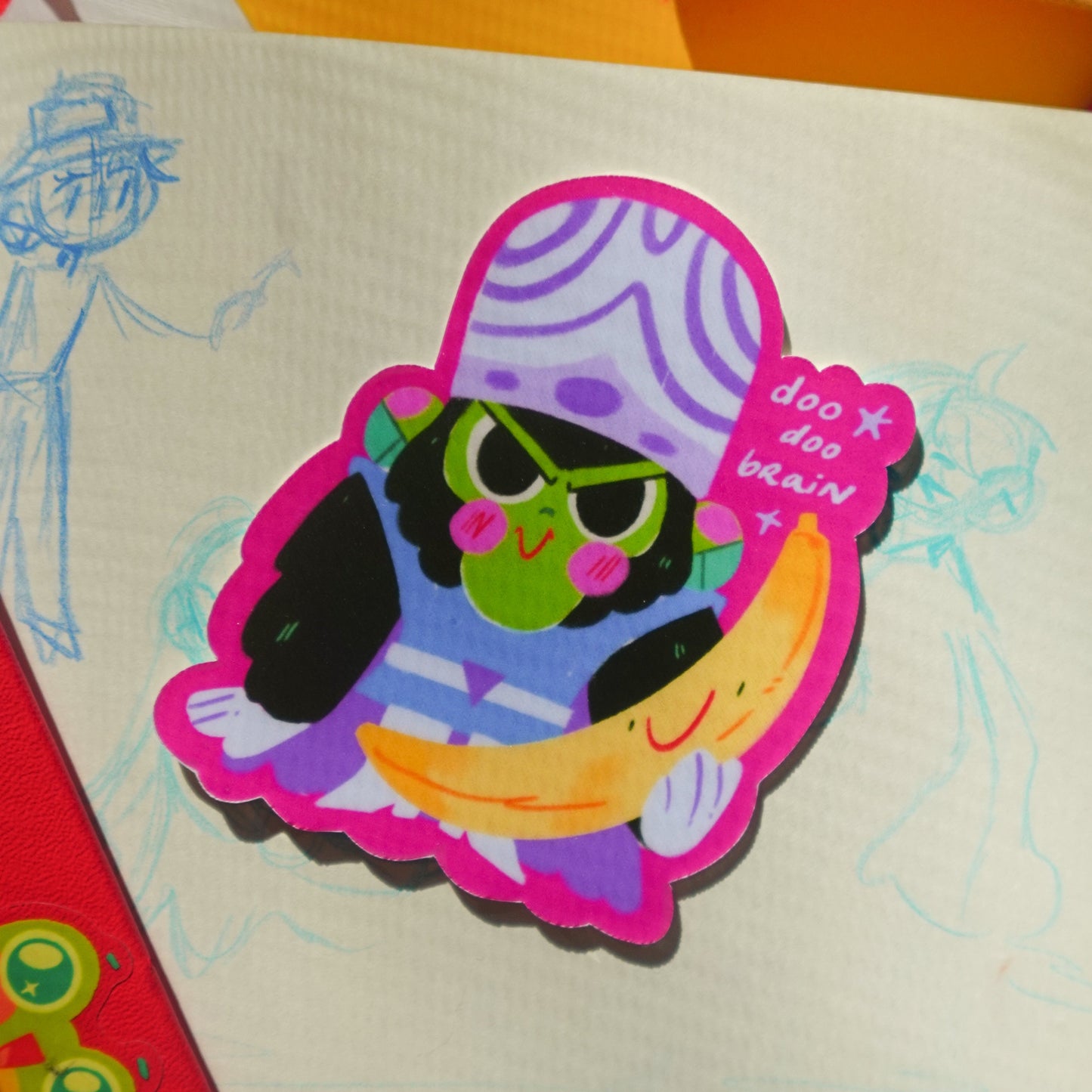 doo doo brain - sticker