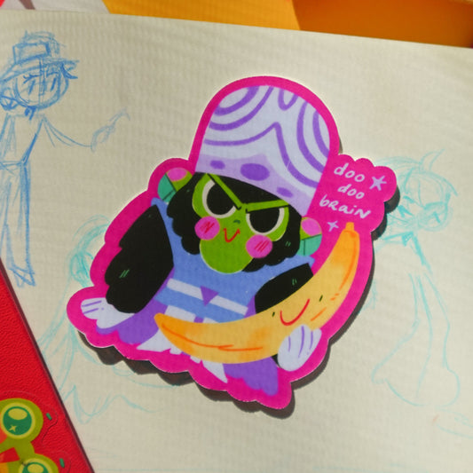 doo doo brain - sticker