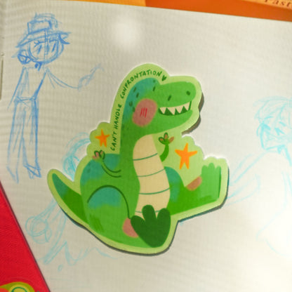 can't handle confrontation - sticker