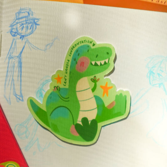 can't handle confrontation - sticker