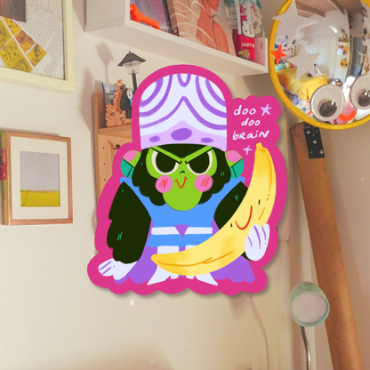 doo doo brain - sticker