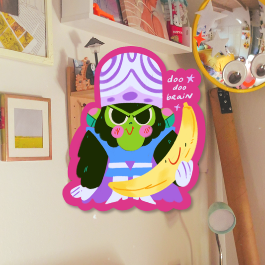 doo doo brain - sticker